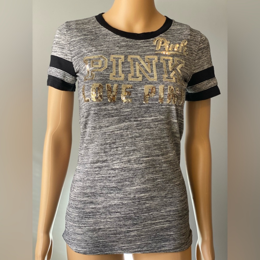 Pink Victoria’s Secret bling T-shirt size XS
